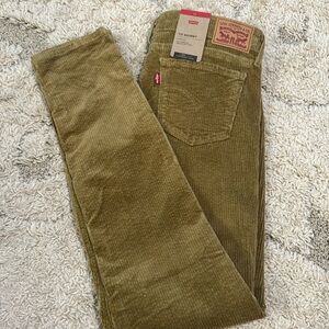 Levi’s 711 Skinny  Mid Rise Corduroy Pants 30 x 30 NEW